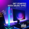 thumbnail image 4 of Fawoonu RGB Music Sync Ambient Light, Dual Pack with APP Control, Color-Changing Desktop Mood Lamp for Bedroom, USB-C Input/Output, 42cm Size, 4 of 6