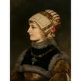thumbnail image 2 of Wilhelm Menzler 19x24 Gold Ornate Framed and Double Matted Museum Art Print Titled - A Young Woman in Renaissance Costume (1879), 2 of 4