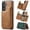 Brown, variant on Allytechgroup 2 In 1 Wallet Phone Case for Samsung Galaxy S24 Ultra Plus, Compatible with Magsafe RFID Blocking Cover with 7 Cards Slots Stand Protective Business Type Case for Women Men, Black