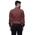 thumbnail image 2 of BESTMAN Chemise en Coton pour Hommes Manches Longues Imprimée Col Évasé Slim Formelle, 2 of 5