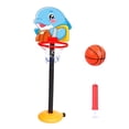 thumbnail image 3 of Aro de baloncesto para niños con soporte con pelota y bomba ajustable para niños y niñas animal marino, 3 of 8