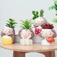 thumbnail image 3 of Pot de Fleurs Mignon pour Fille Conteneur de Succulentes Vase à Fleurs Maison, 3 of 7