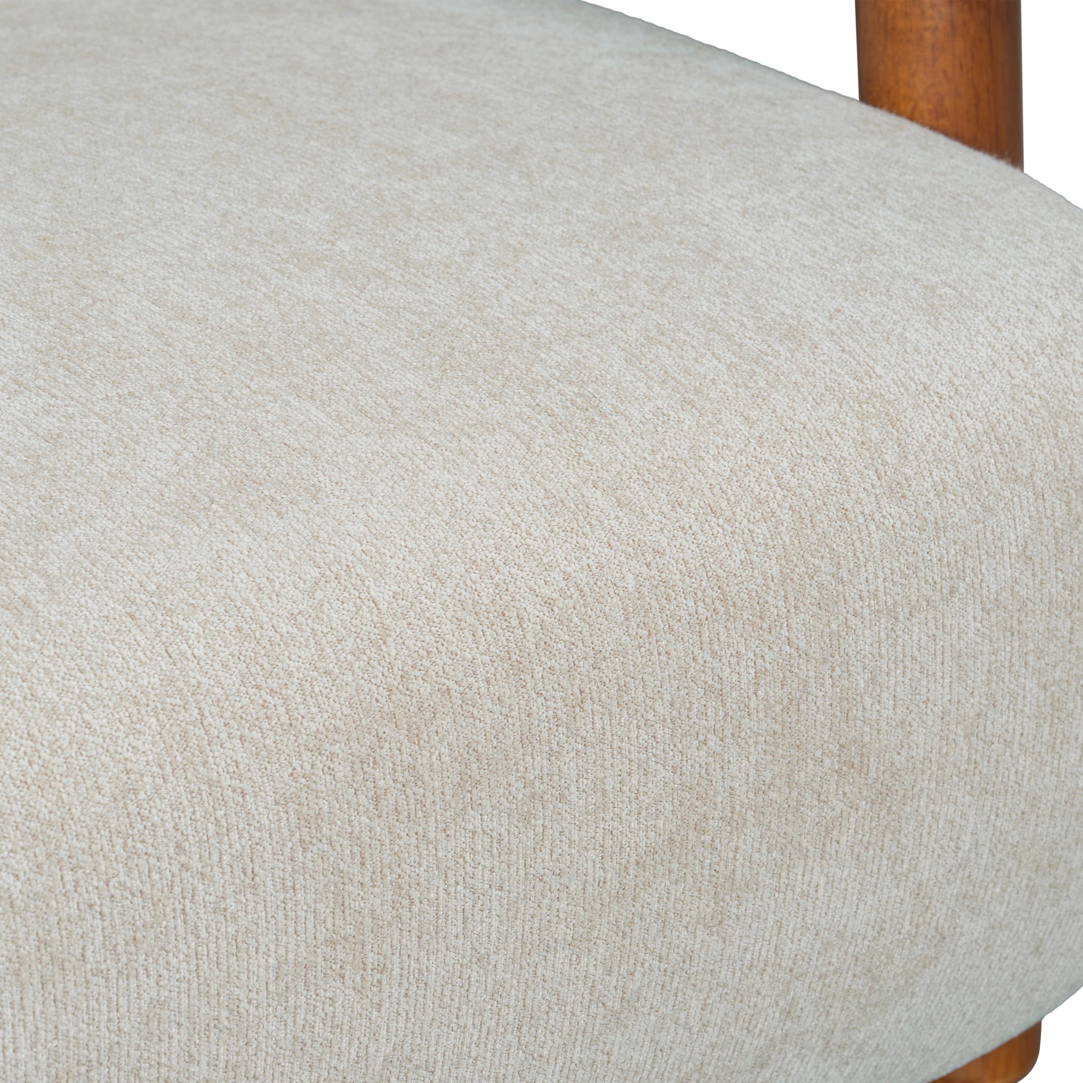 Christopher Knight Home Modern Accent Lounge Chair, Chenille Upholstery with Solid Wood Arms, Almond, Set of 2