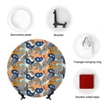 thumbnail image 4 of Kdxio Fashionable Paisley Bone China Decorative Plate Ceramic Decorative Plate for Home Office Wall Stand Decorative Plates for Home Bedroom-7in, 4 of 6