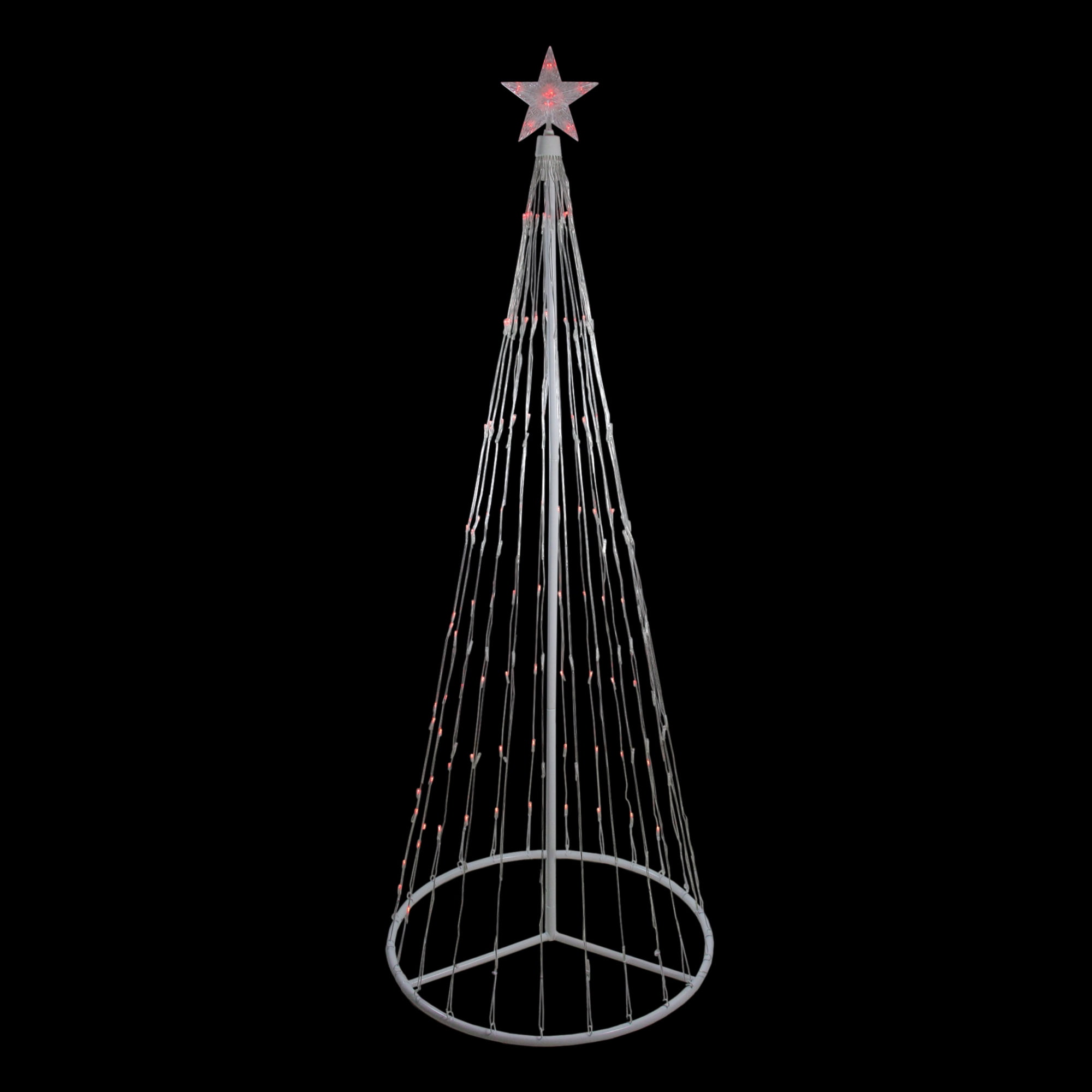6' Red LED Lighted Show Cone Christmas Tree Outdoor Decoration ...