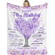 thumbnail image 1 of LHSHID 70th Birthday Blanket for Women 70th Birthday Gifts for Her 70th Birthday for Woman Wife Mom Sister Happy Bday Blanket 60x80in, 1 of 5