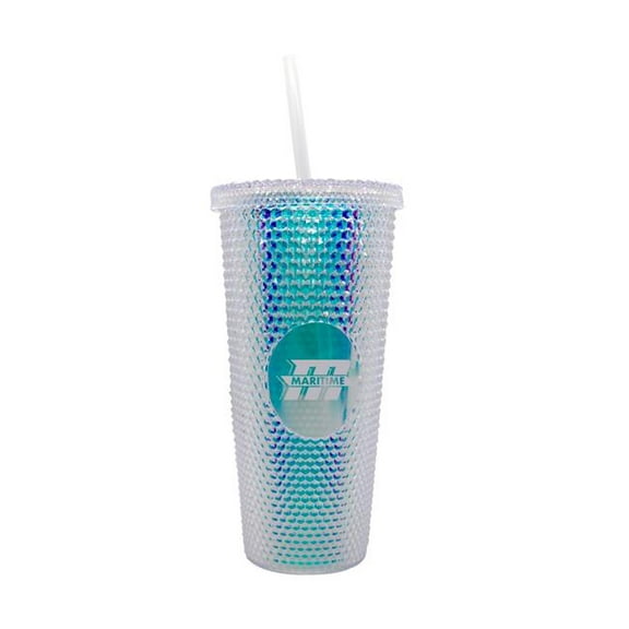 Logo Brands  Mass Maritime Academy 24 oz Iridescent Studded Tumbler