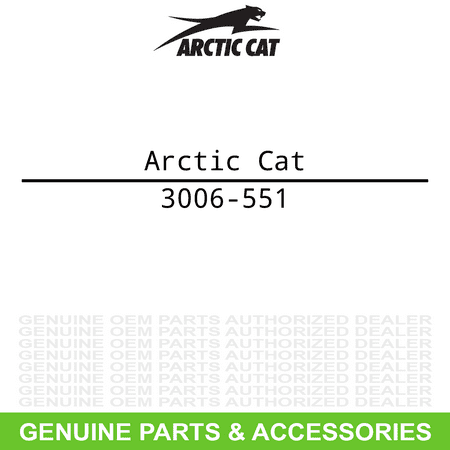 Arctic Cat 3006-551 Bearing Right Hand Textron Snowmobile Brand: Arctic Cat Part Number: 3006-551 BEARING RH Genuine ArcticCat Part Number 3006-551