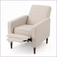 thumbnail image 5 of Recliners Mid-Century Modern Pushback Single Recliner - Thicker Cushion, Tufted Fabric, Espresso Birch Legs | Wheat | Fabric, 5 of 18
