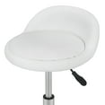 thumbnail image 3 of ZENY Swivel Salon Stool Chair PU Backrest 21-27" H, White, Set of 2, 3 of 9