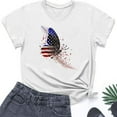 thumbnail image 5 of Cavosen 4th of July Tops for Women Plus Size 4th of July Short Sleeve Crew Neck Tops American Flag Print T Shirts Lady 2X Red White and Blue Casual Tops Patriotic Tunic Tees 2025 Patriotic Clothes, 5 of 5