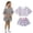 White, variant on TAIAOJING Baby Girl Clothes Cotton Printed Top Casual 2PC Set Fall Outfits 5-6 Years