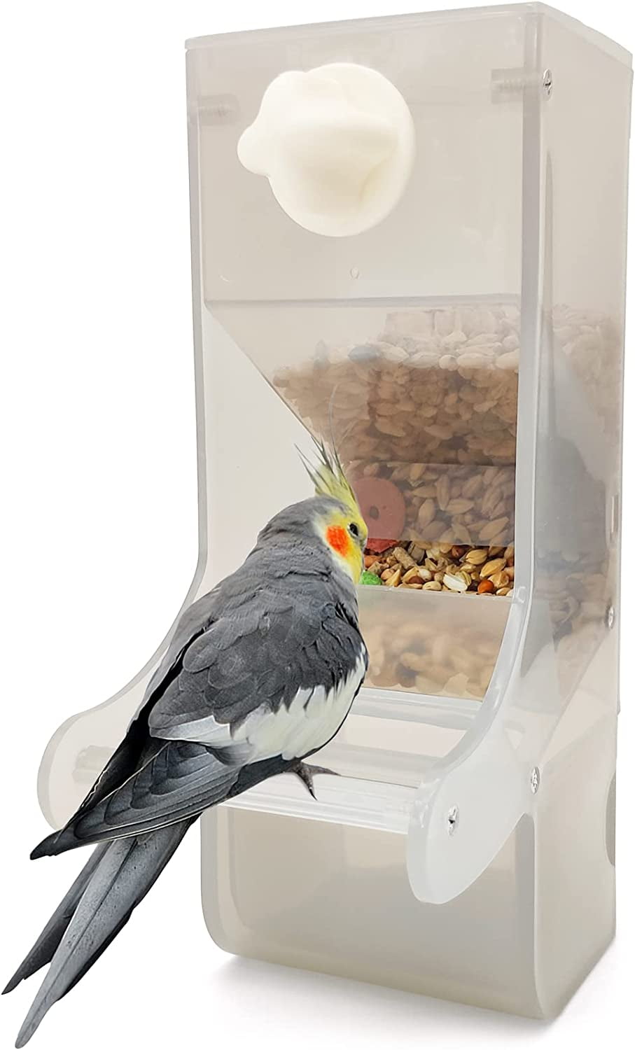 Parrot Automatic Feeder No Mess Bird Feeder for Cage Parakeet Seed Food