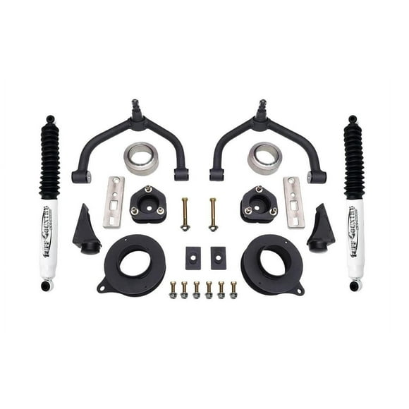 Fits 2019-2022 Ram 1500- New Model Tuff Country Lift Kit Suspension 34119KN SX8000; 4 Inch Front Lift; 2 Inch Rear Lift; With Rear SX8000 Shock Absorbers In Kit