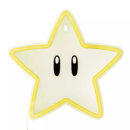 Super Mario Bros Super Star Wall Mountable LED Neon Light Super Mario Bros Super Star Wall Mountable LED Neon Light