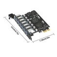 thumbnail image 4 of thinsony PCIE PCI-E 1 to USB 3.0 Express Controller Expansion Card 7 Ports Converter Computer Desktop Power Connector Adapter Adaptor Type 2, 4 of 7