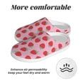 thumbnail image 6 of Daiia Hand Drawn Strawberry Print Women’s Fuzzy Slippers Memory Foam Lightweight House Shoes Cozy Loafer Flannel House Shoes-39/40, 6 of 7