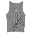thumbnail image 5 of TODOZO Tank Top for Women 2025 Womens Summer Tops Summer Tops for Women Womens Tank Tops Back Hollow Round Neck Slim Fit Strapless Women's Vest Grey S, 5 of 6