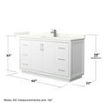 thumbnail image 6 of Wyndham Collection WCF111160SLGWQUNSM58 Icon 60" Free Standing Single Basin Vanity Set -, 6 of 7