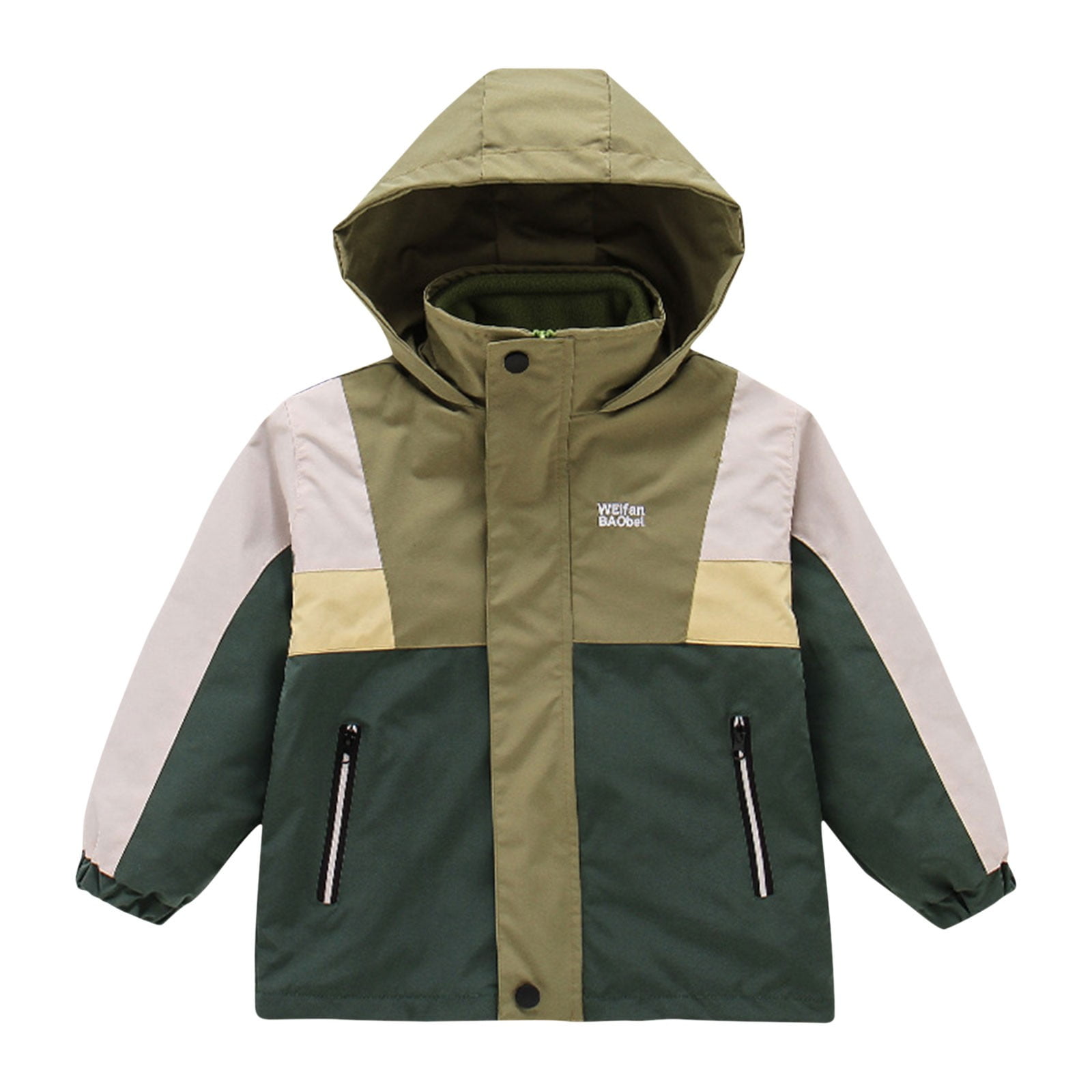 EnJoCho Toddler Boys Cartoon Dinosaur Jacket Lightweight Hooded Windbreaker Raincoat Outdoor Zip Water Resistant Playtime Outerwear Rain Gear