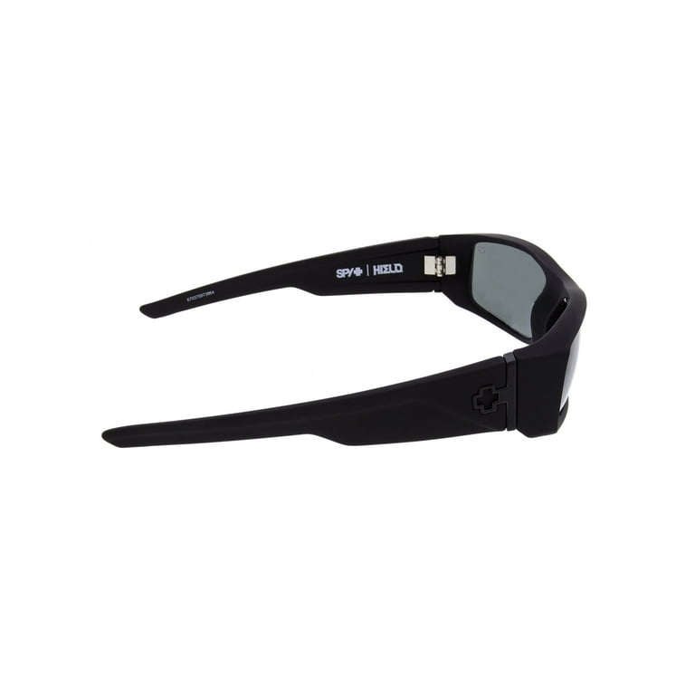 Spy Sunglasses 670375973864 Hielo Polarized Lenses Scratch Resistant Wrap Athletic Soft Matte Black