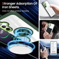 thumbnail image 5 of For Samsung Galaxy S25+ 5G Transparent Case (Compatible With MagSafe)  With 360° Rotation Invisible Magnetic O-Ring Stand Military-Grade Shockproof Phone Case,Green,For Galaxy S25+  (5G）, 5 of 7