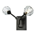 thumbnail image 3 of Elegant Lighting Zayne 2-Light Modern Crystal Wall Sconce in Black, 3 of 7