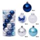 thumbnail image 1 of Bewildely 30 Uds. De bolas colgantes para árbol de Navidad, hogar, oficina, centro comercial, árbol, bolas de plástico, decoración colgante, adorno Kits de decoración para fiestas plata azul Bewildely HA000435-03B, 1 of 6