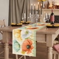 thumbnail image 2 of Retro Spring Floral 108 Inch Table Runner, Watercolor Elegant Summer Flowers Farmhouse Dresser Scarf Cotton & Linen Tablerunner for Dining/Kitchen Island/Holiday Party Décor 13" x 108", 2 of 9