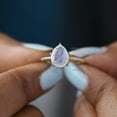thumbnail image 4 of Solitaire Pear Moonstone Ring, 925 Starling Silver Ring, Milgrian Band Ring, Birthstone ring, Handmade Jewelry, Minimalist Jewelry, Gift For Her, 4 of 5