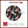 thumbnail image 3 of Daiia Hibiscus Rose Drawing Merry Christmas Tree Skirt , Xmas Large Lace-up Tree Skirt, Santa Snowflakes Rustic Home Decorations New Year Party Farmhouse Decor-36", 3 of 7