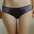 thumbnail image 6 of VONCOS Womens Underwear Bikini Panties with Lace Black Soft Stretchy Breathable Polyester Spandex for Everyday Comfort,Size L, 6 of 9