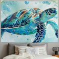 thumbnail image 2 of PRATYUS  Sea Turtle Tapestry,  Tapestry Marine Life Tapestries, Ocean Animal Turtle Tapestry for Kids Boy Girls Room Decor, Sea Turtle Tapestry for Bedroom Living Room Painting, 2 of 6