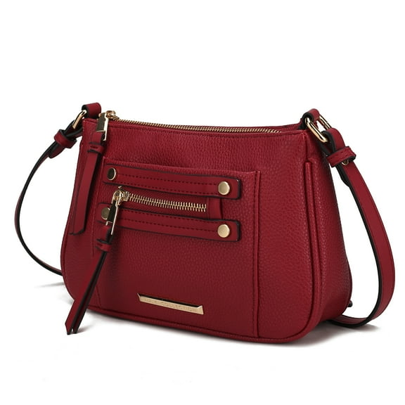 MKF Collection Essie Women's Crossbody Bag Vegan Leather Shoulder Bag Daily Handbag Purse by Mia K. - Red