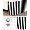 thumbnail image 3 of BLack White Stripes Simple Bed Skirt Geometric Bed Skirts King Size 18 Inch Drop, Wrap Around Dust Ruffle&nbsp;Bedskirt with Adjustable Elastic Belt for Queen Size Beds, 3 of 7