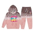thumbnail image 4 of Piomll Hoodie And Sweatpants Set For Boys 67 Ice Print 2Pcs Drip Baseball 101 Fall Tracksuit Sets, 4 of 6