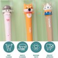 thumbnail image 3 of Cepillo de dientes para niños, cepillo de limpieza lindo de dientes de gel de sílice de pelo suave, 3 of 5
