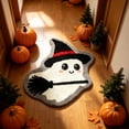 thumbnail image 2 of Wooowa Halloween Ghost Web Witch Hat Floor Mat Polyester 27.6x17.7 Inch Non Slip for Entryway Porch Indoor Festive Decor, 2 of 6