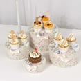 thumbnail image 2 of Efavormart Set of 4 Blush Floral Nesting Gift Boxes With Lids, Round Stackable Heavy Duty Cardstock Keepsake Boxes, Cupcake Dessert Display Stand - 5",7",8",9", 2 of 5