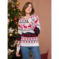 thumbnail image 3 of Ropa de Año Nuevo 2024, informal, holgada, para mujeres, hombres, parejas, suéteres a juego, jerséis familiares navideños, prendas de punto gruesas y cálidas, aspecto navideño, 3 of 5