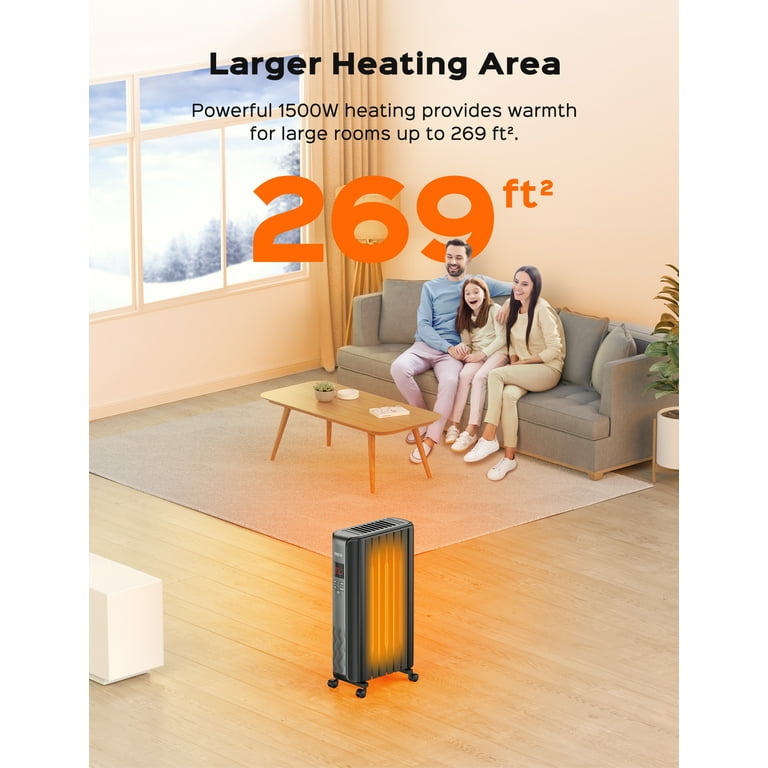 Oil Filled Radiator The Best Heater For A Large Room Dreo 1500W