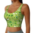 thumbnail image 2 of Picia St. Patrick's day1 Pattern Sports Bra for Women,Padded Strappy Sports Bras Medium Support Yoga Bra with Removable Cups,Running Yoga Bra-X-Large, 2 of 8