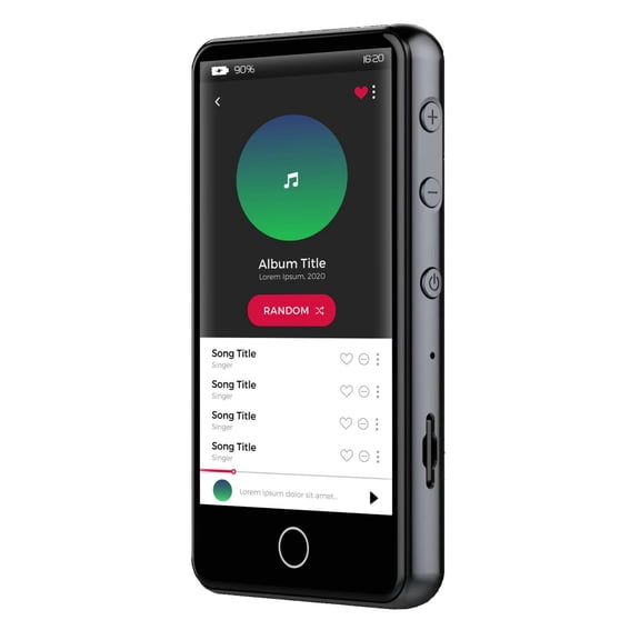 Samvix Penson Master 16GB Kosher MP3 Player with Bluetooth 5.0 and Exclusive Software (Black)