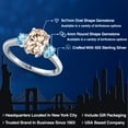 thumbnail image 2 of Gem Stone King 925 Sterling Silver Peach Morganite and Swiss Blue Topaz Engagement Ring for Women | 2.31 Cttw | Oval 9X7MM | Gemstone October Birthstone | Size 8, 2 of 6