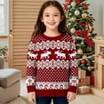 thumbnail image 2 of Coerni Girls Boys Knitted Christmas Sweater Toddler Baby Cartoon Xmas Crewneck Sweatshirt Kids Long Sleeves Sport Shirts Pullover, 2 of 4