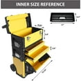 thumbnail image 2 of Big Red  Stackable Rolling Tool Box/Chest/Cabinet with Drawerd and Wheels for Garage Workshop,Yellow,W305ABDY, 2 of 5