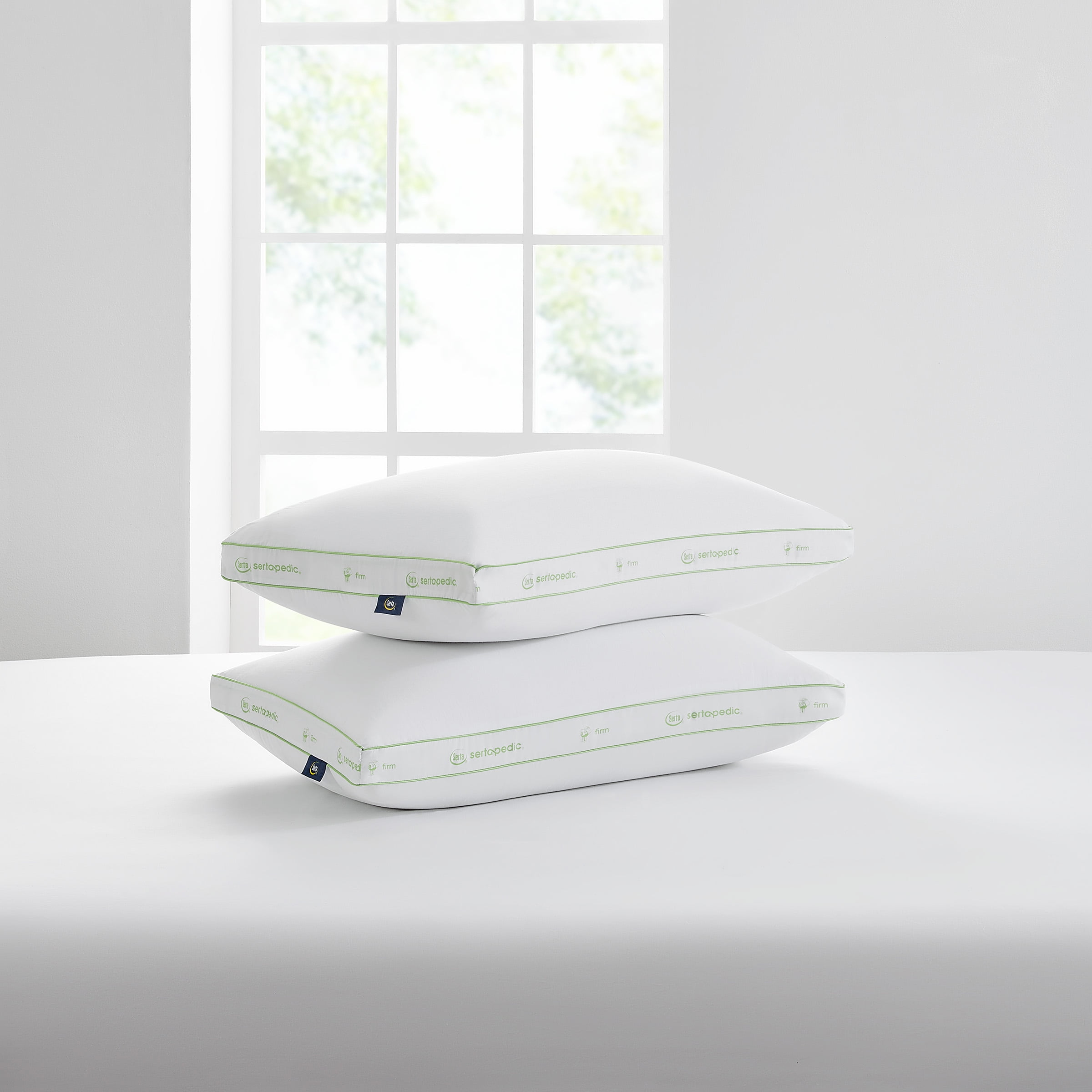 Sertapedic Firm Bed Pillow, Standard/Queen, 2 Pack