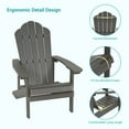 thumbnail image 3 of Sonerlic 4 Packs Outdoor Adirondack Plastic Fire Pit Chair for Patio,Deck and Garden,Gray, 3 of 6
