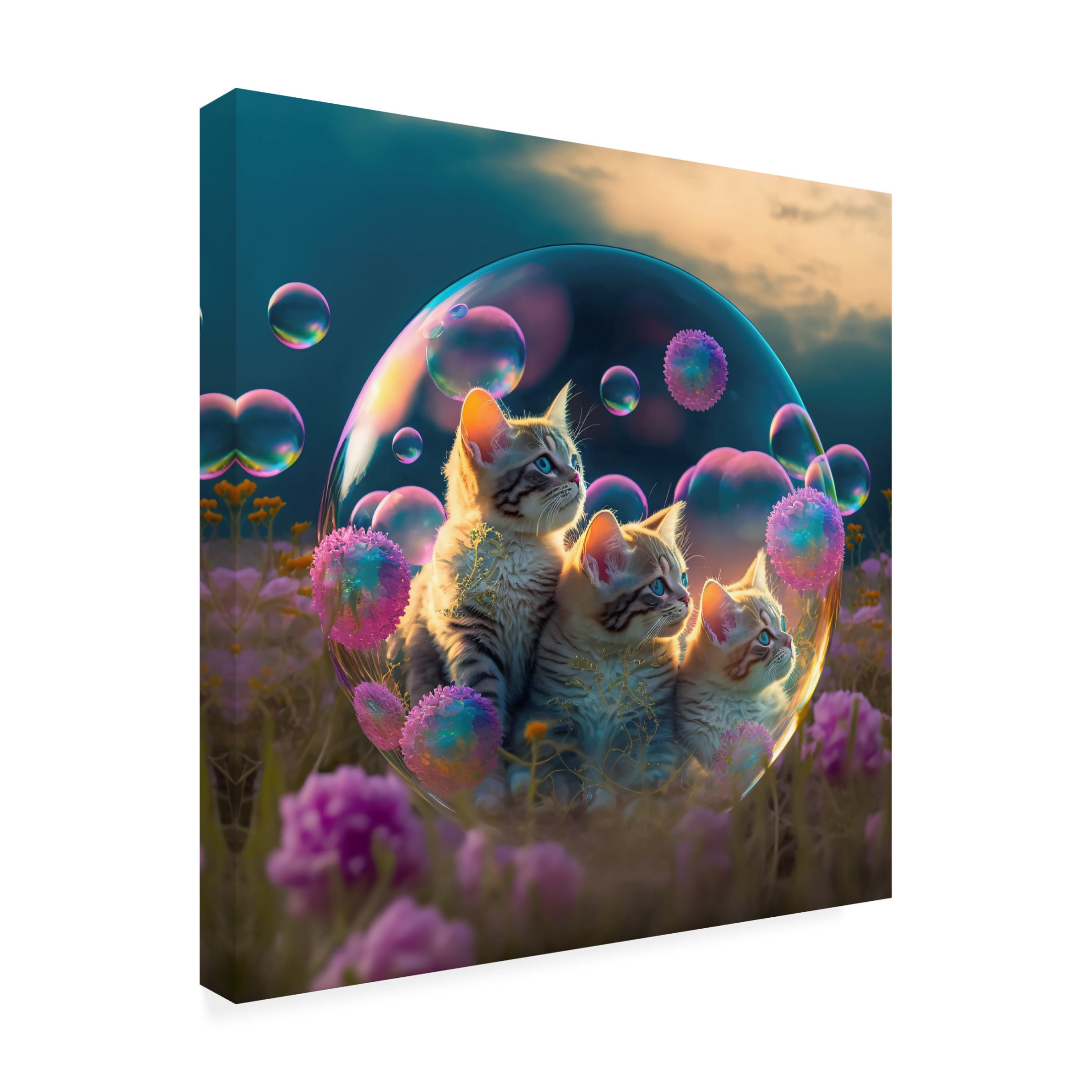 Canvas Wall Art - Ray Heere 'Mystical Morning 24' Wall Art for Living Room, Bedroom, or Office Décor by Trademark Fine Art - 14 x 14 Inches