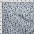 thumbnail image 4 of oneOone Polyester Spandex Medium Blue Fabric Floral Retro Fabric For Sewing Printed Craft Fabric By The Yard 56 Inch Wide, 4 of 5